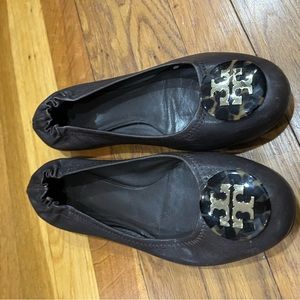 Tory burch brown ballet slippers